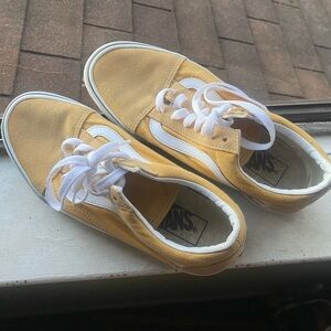 Vans Old School Yellow Shoes men/5.5 women/7